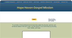 Desktop Screenshot of hopehavengospelmission.org