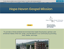 Tablet Screenshot of hopehavengospelmission.org